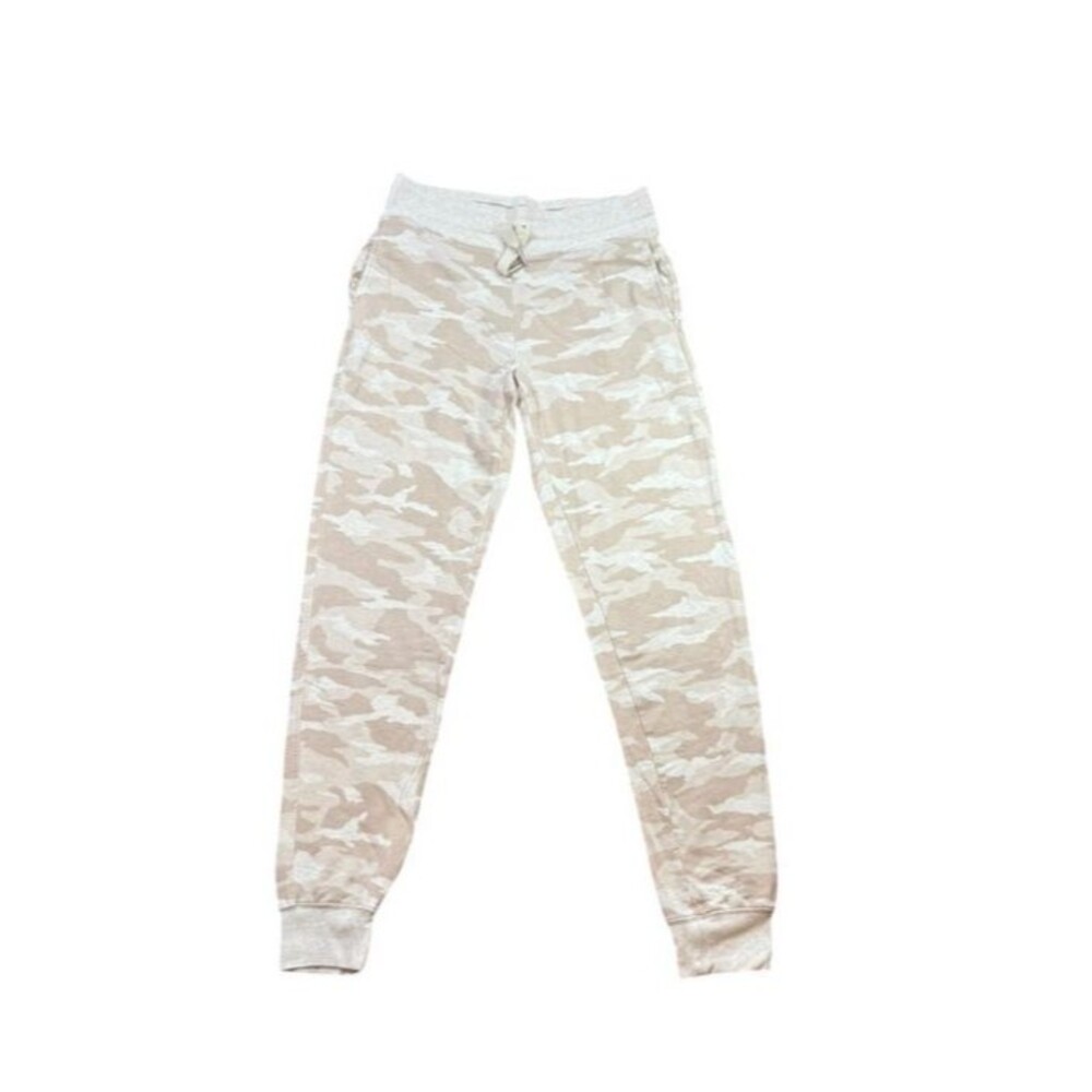 Athleta Womens Balance Printed Camo Jogger Womens Size Small Tall Brown Cream
